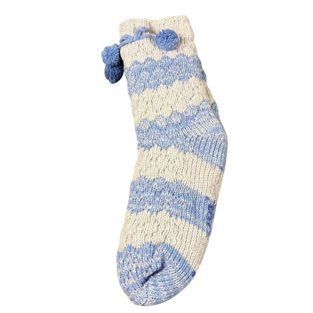 MUK LUKS Set of 2 Aloe Infused Textured Cabin Socks Faux Fur Lined NWT L/XL Mix - Picture 6 of 9